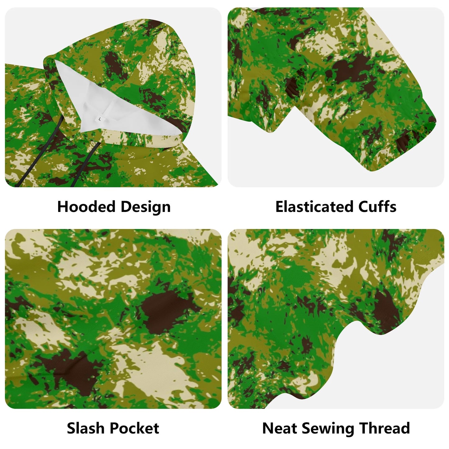 Camo Hoodie - Bright Forest Camouflage