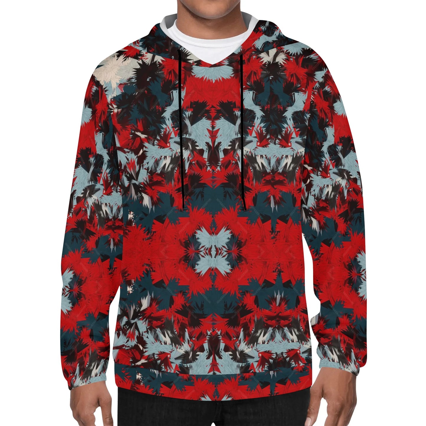 Camo Hoodie - Red Leaves