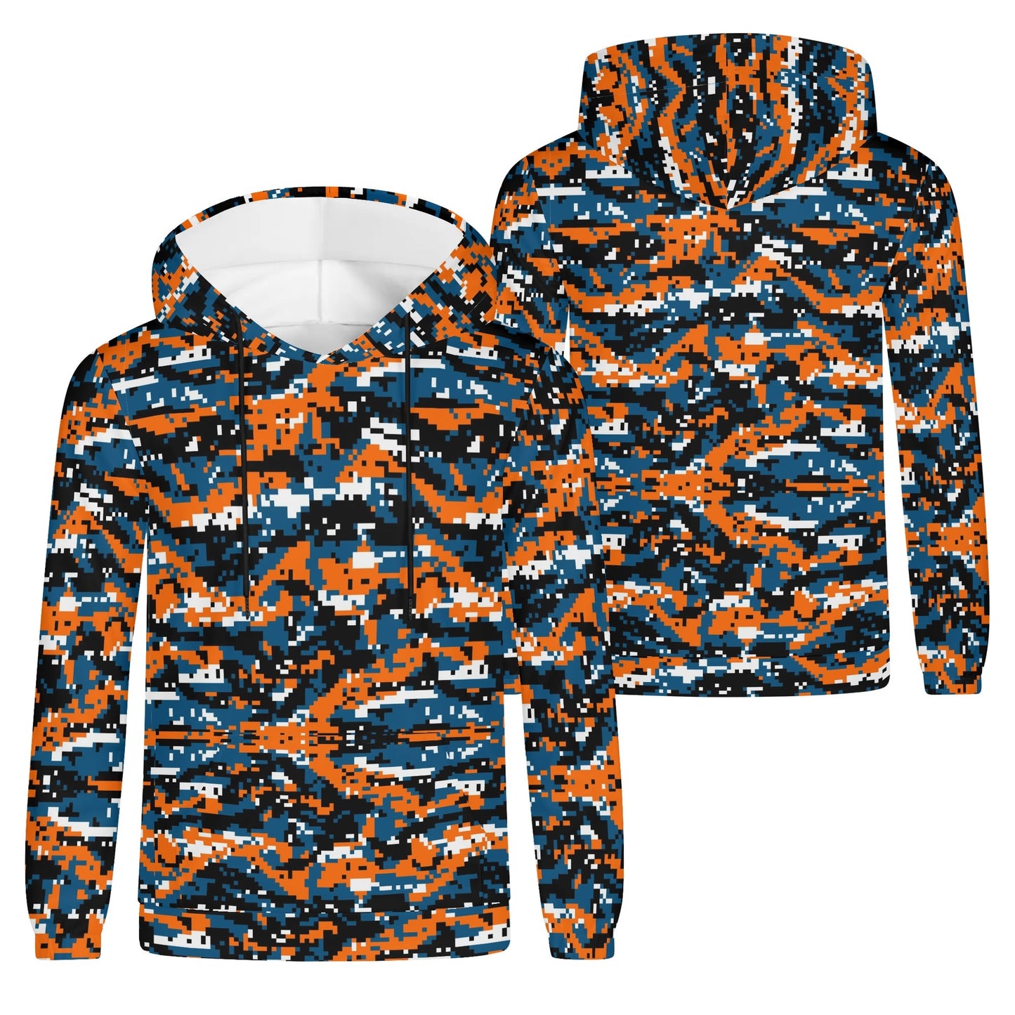 Camo Hoodie - Blue and Orange Camo