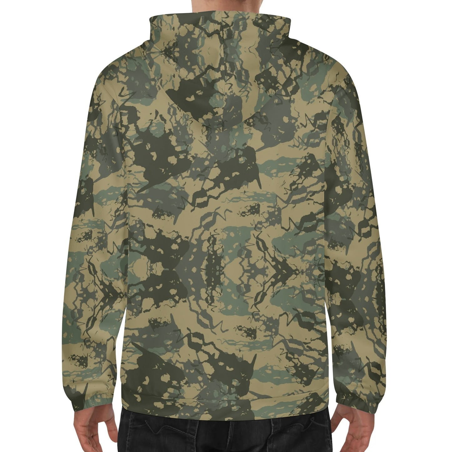 Camo Hoodie - Green Liquid Camo