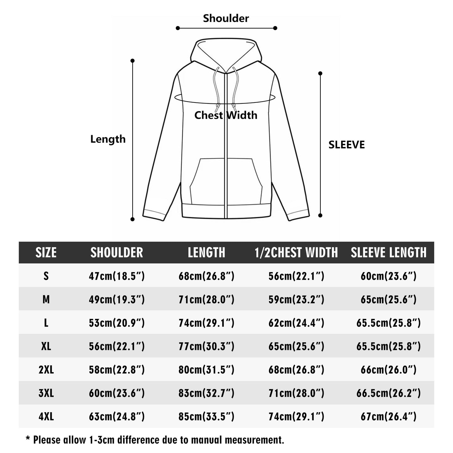 Men’s Fully Customizable Zip-Up Hoodie