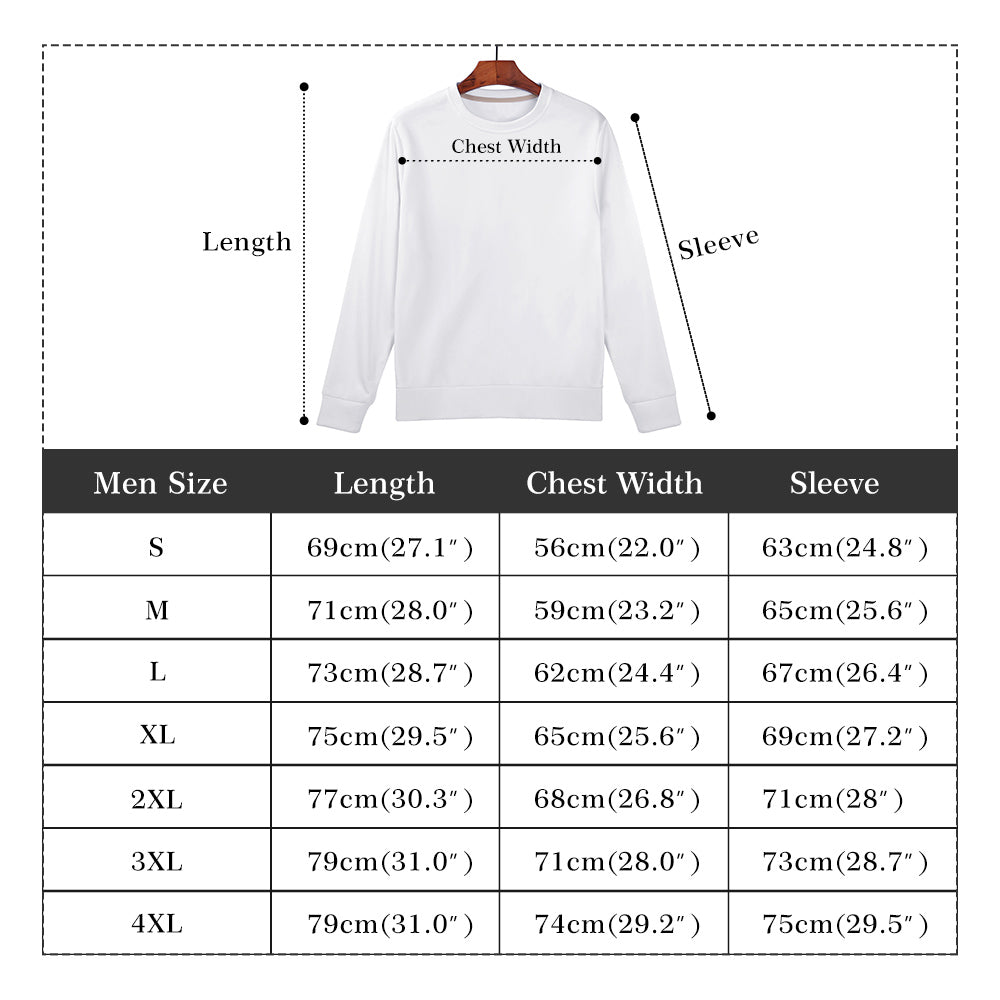 Men's Regular Fit Custom Sweatshirt - Printed Designed